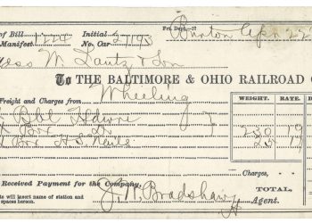 Greene Artifacts: B&O Railroad Receipt