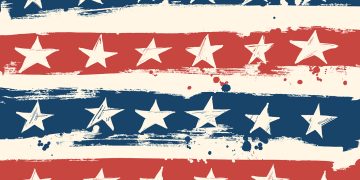 Grunge American flag pattern with stars and stripes symbolizing 250th anniversary of US Independence Day celebration in 2026.