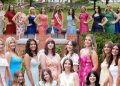 A composite image shows the 2026 Pennsylvania Bituminous Coal Queen candidates and the 2026 Miss Rain Day candidates posing together outdoors at Waynesburg University and The Denny House.
